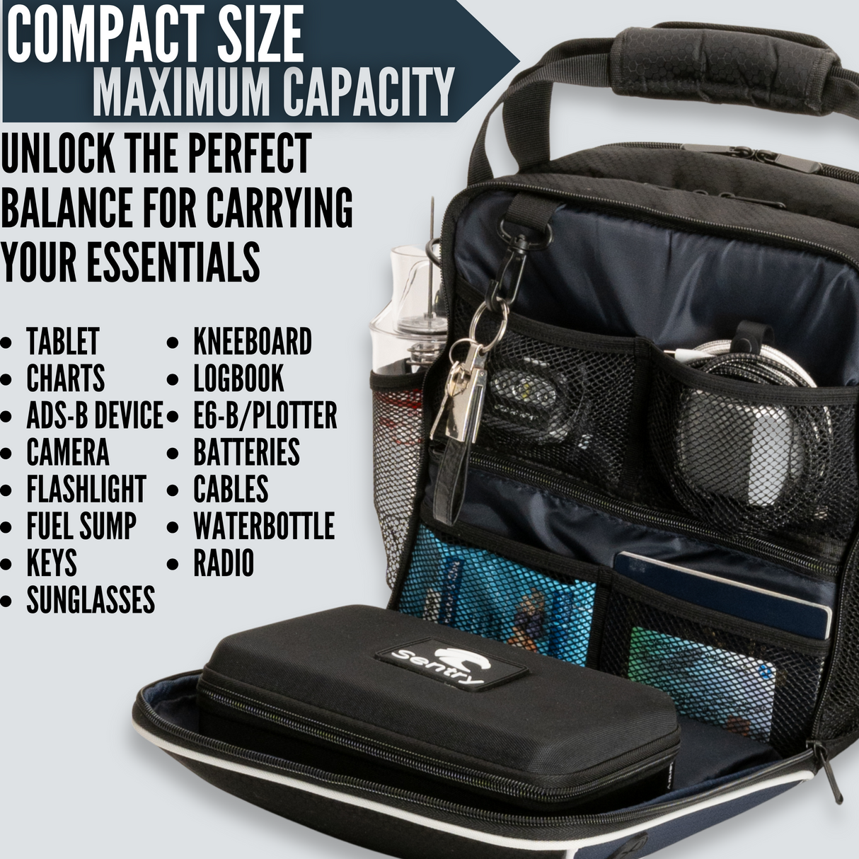 Pilot Bundle - Venture Flight Bag & VFR Kneeboard, Flightpad Box Set