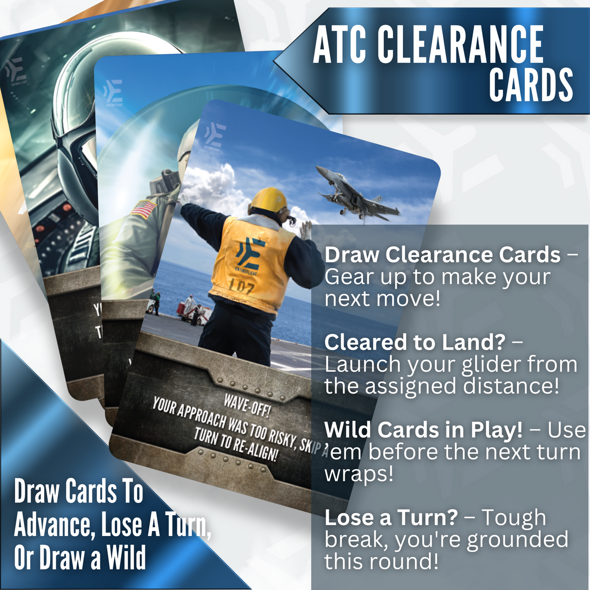 ATC Clearance Cards, Game Cards, Carrier Landing Pursuit Cards