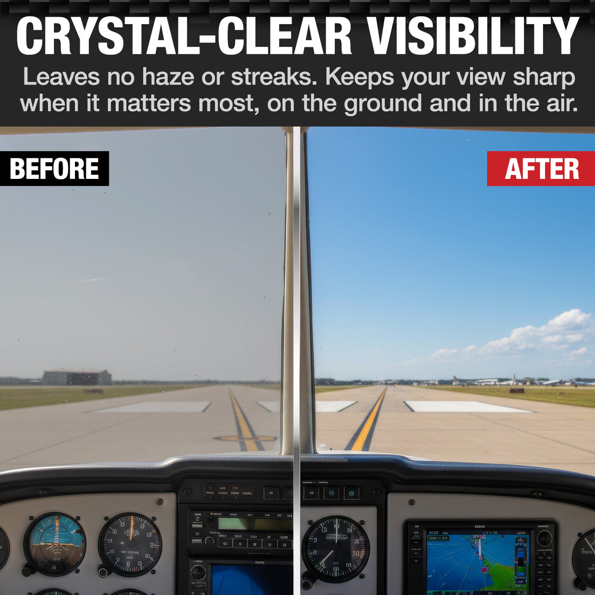 FOD OFF® Aircraft Windshield & Canopy Cleaner – Safe for Acrylic & Glass