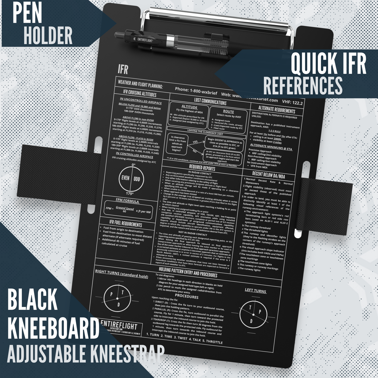 EntireFlight IFR Pilot Kneeboard And Flight Pad