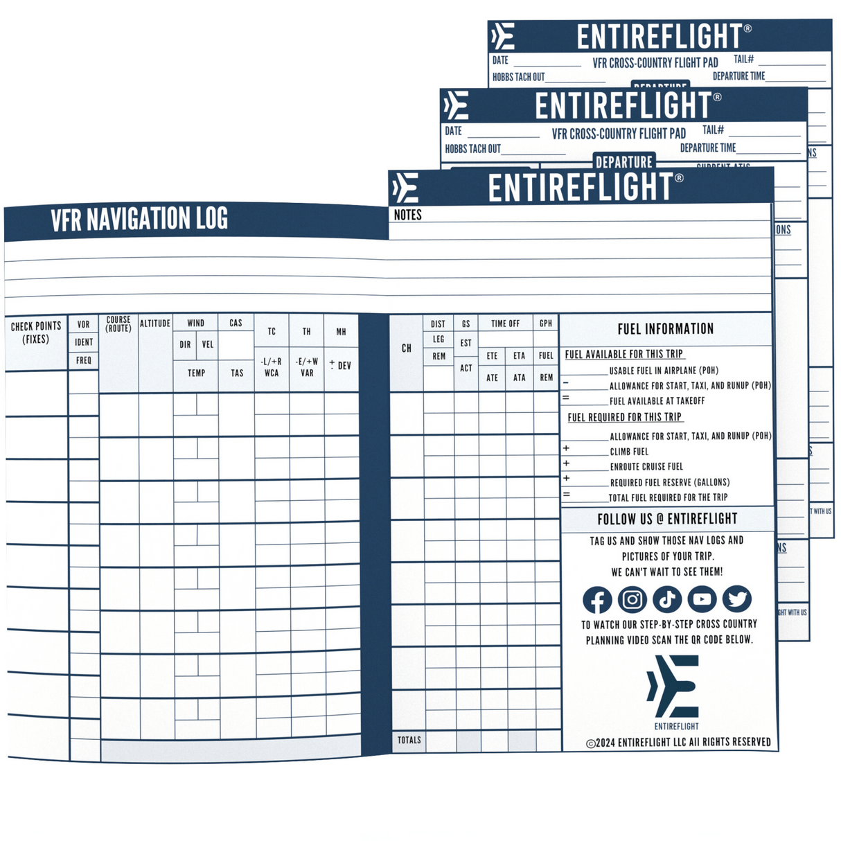 EntireFlight VFR Cross Country Planning Notepad – Essential Pilot ...