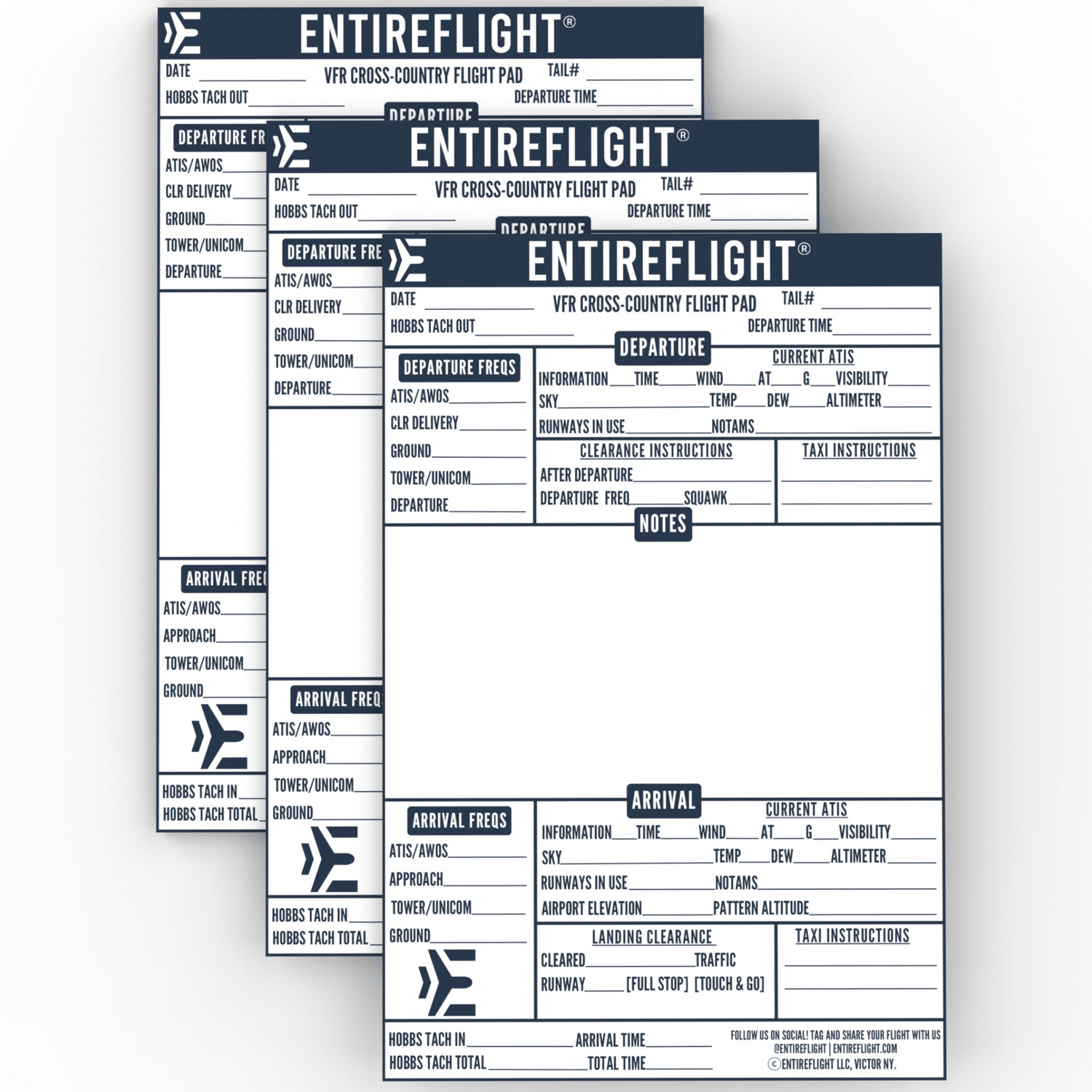 EntireFlight VFR Cross Country Planning Notepad – Essential Pilot ...