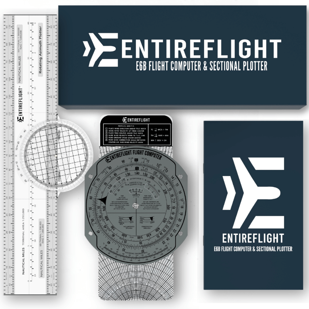 E6B Flight Computer & Sectional Plotter Box Set.