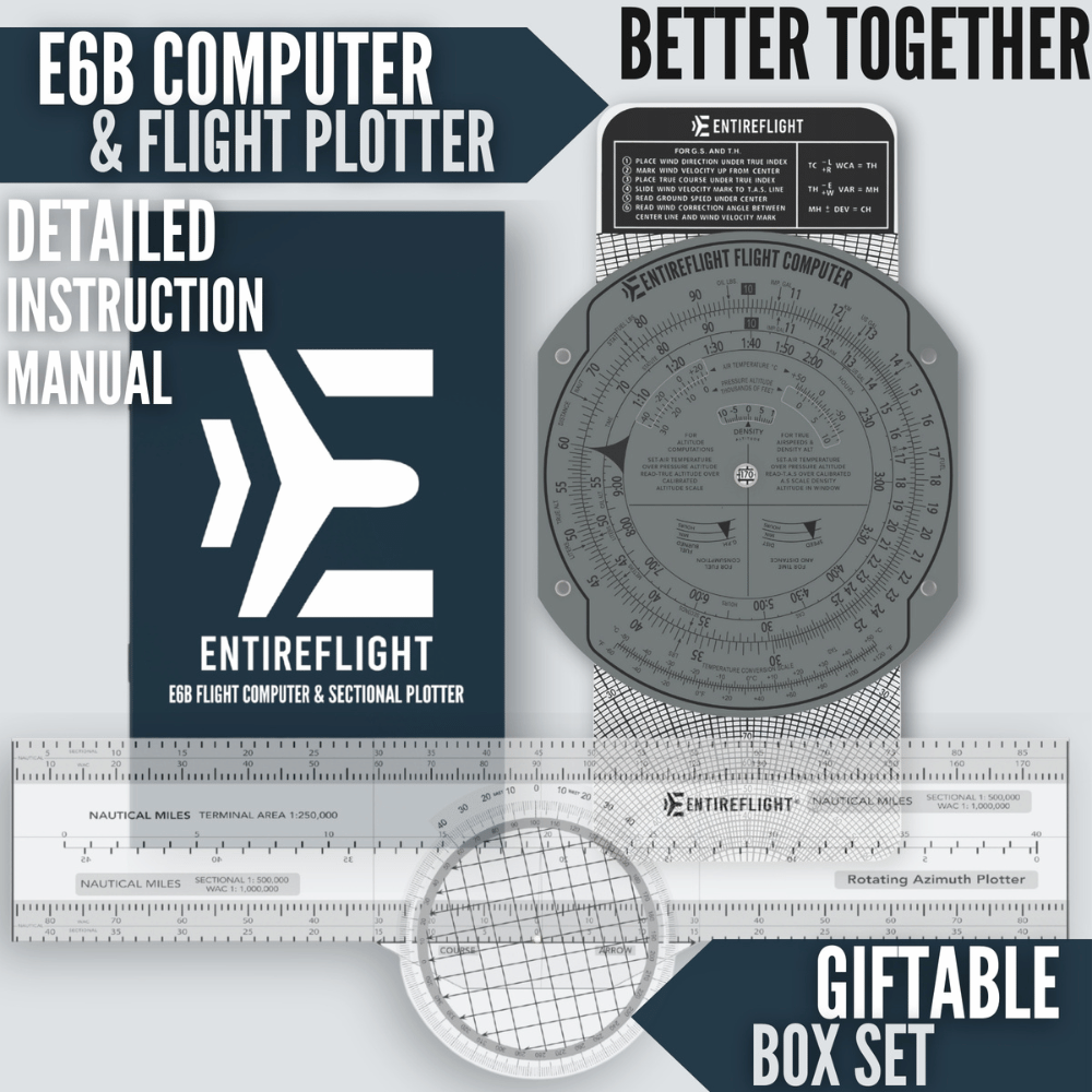 E6B & Plotter Set comes with a giftable box and detailed instruction manual. 