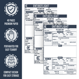 3 packs of 40 perforated pages of premium paper.
