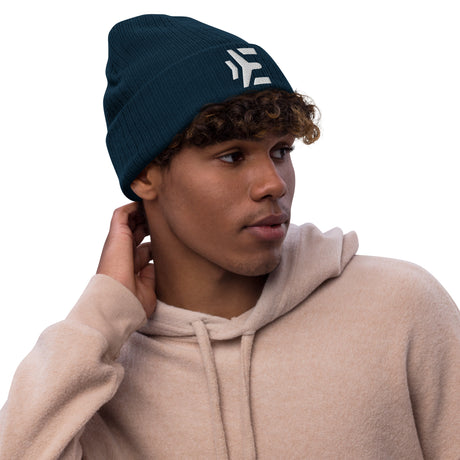 EntireFlight Branded Ribbed Knit Beanie